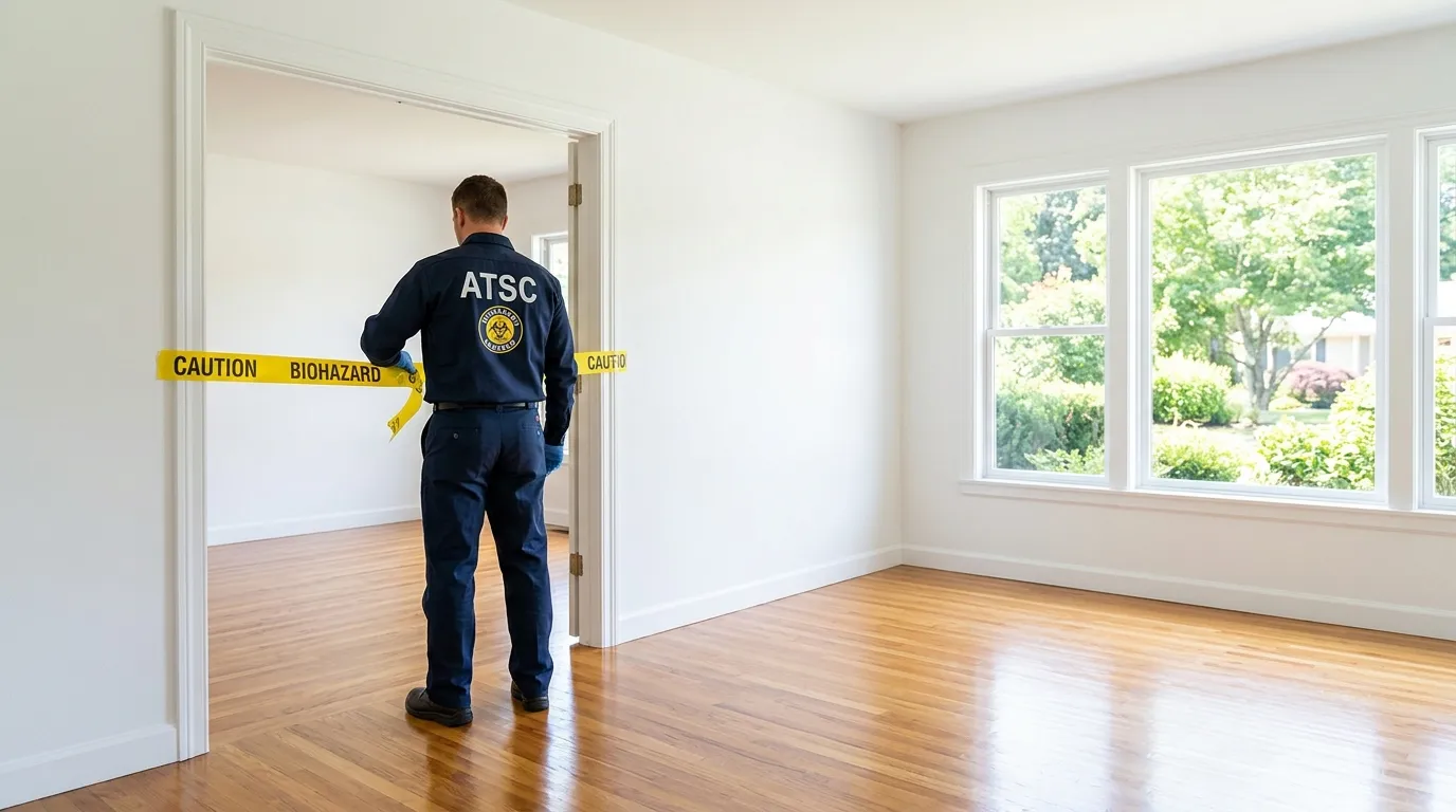 Certified biohazard cleanup crew performing Decomposition Cleanup in Coldstream Homestead Montebello